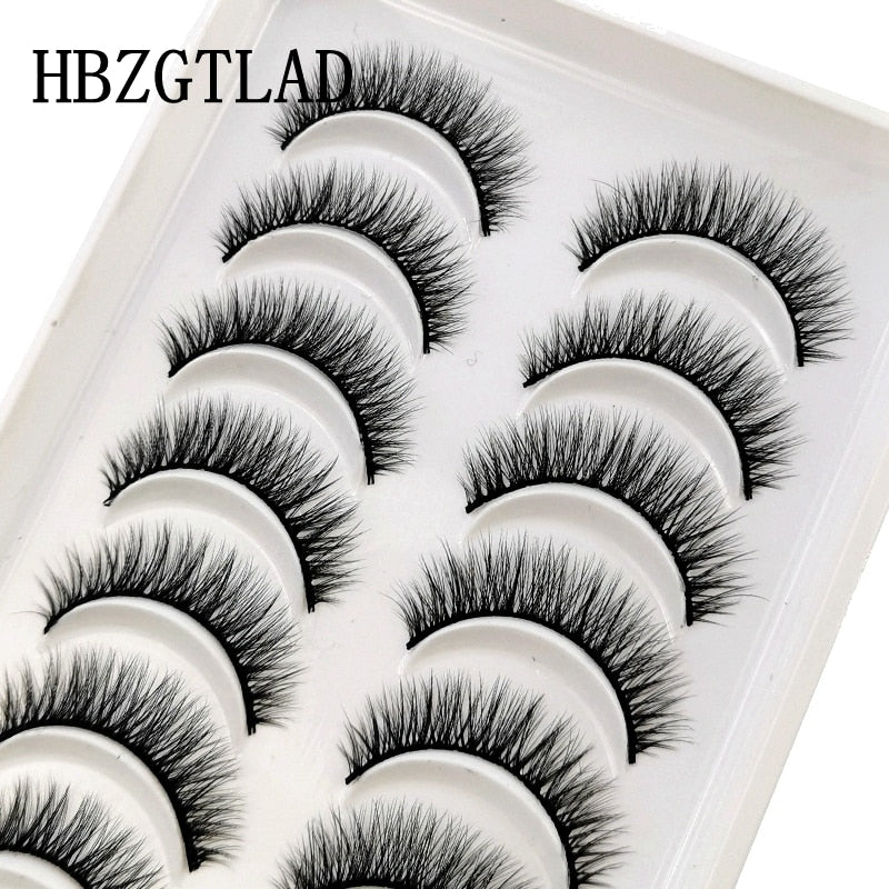 2/5/10 Pairs Natural False Eyelashes Fake Lashes Long 3D Mink Extension