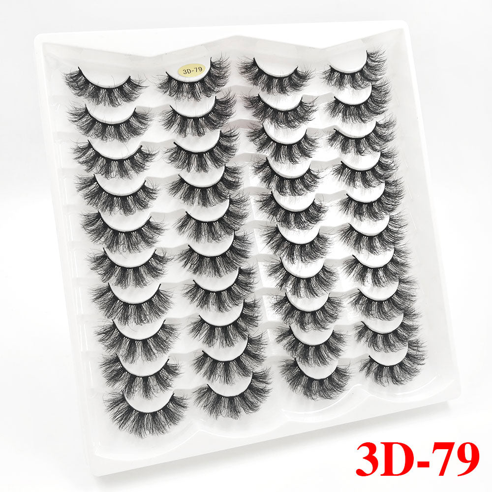 5/20Pairs Fake Lashes 3D Faux Mink Lashes Fluffy Soft Wispy Volume Natural long 8-25mm False Eyelashes Reusable Eyelashs