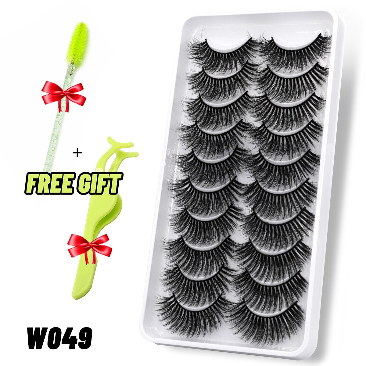 5-20 Pairs 3D Mink False Eyelashes Handmade Wispy Fluffy Long Lashes Natural