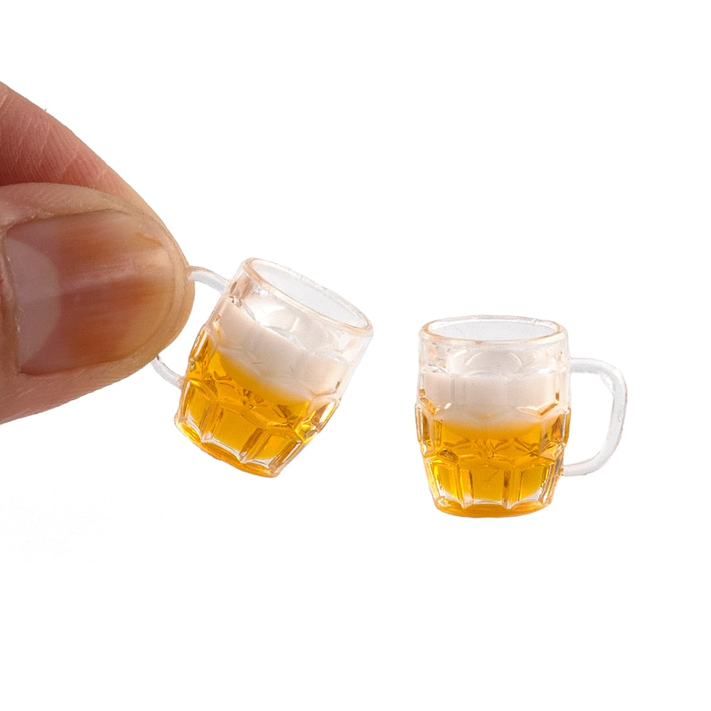 1/12 Dollhouse Miniature Beer Mug Mini Lemon Cup Drinks Toy for ob11 Blythe Decoration Doll House accessories