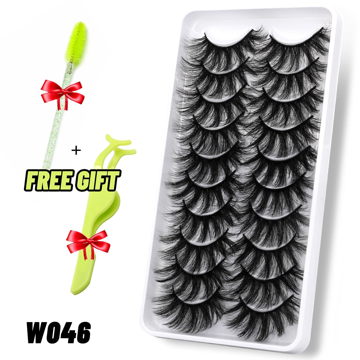 5-20 Pairs 3D Mink False Eyelashes Handmade Wispy Fluffy Long Lashes Natural