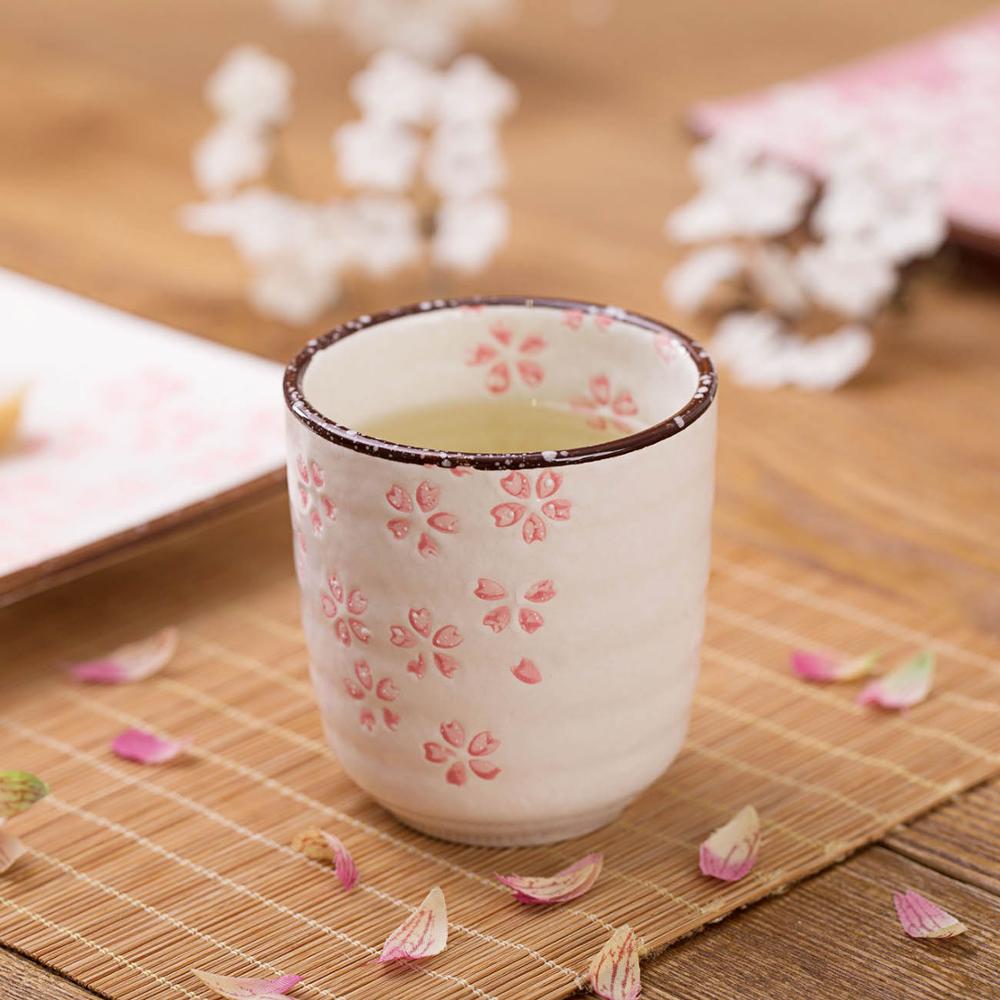 Sakura Pattern Ceramic Cup Tea Coffee Cup Mug Wine Tumblers Water Cups Juice Milk Cups Cafe Drinkware Japanese Style