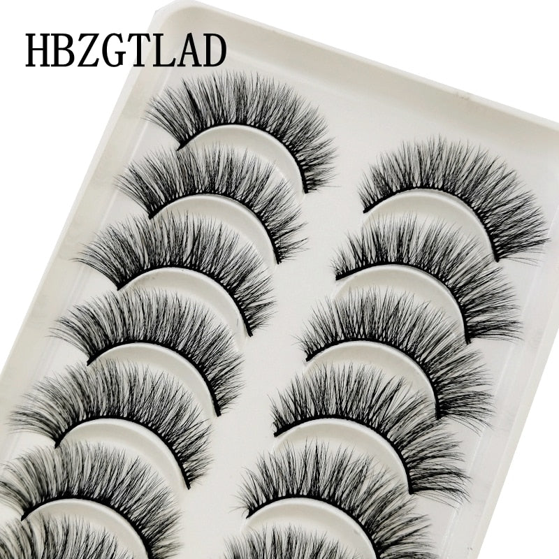 2/5/10 Pairs Natural False Eyelashes Fake Lashes Long 3D Mink Extension