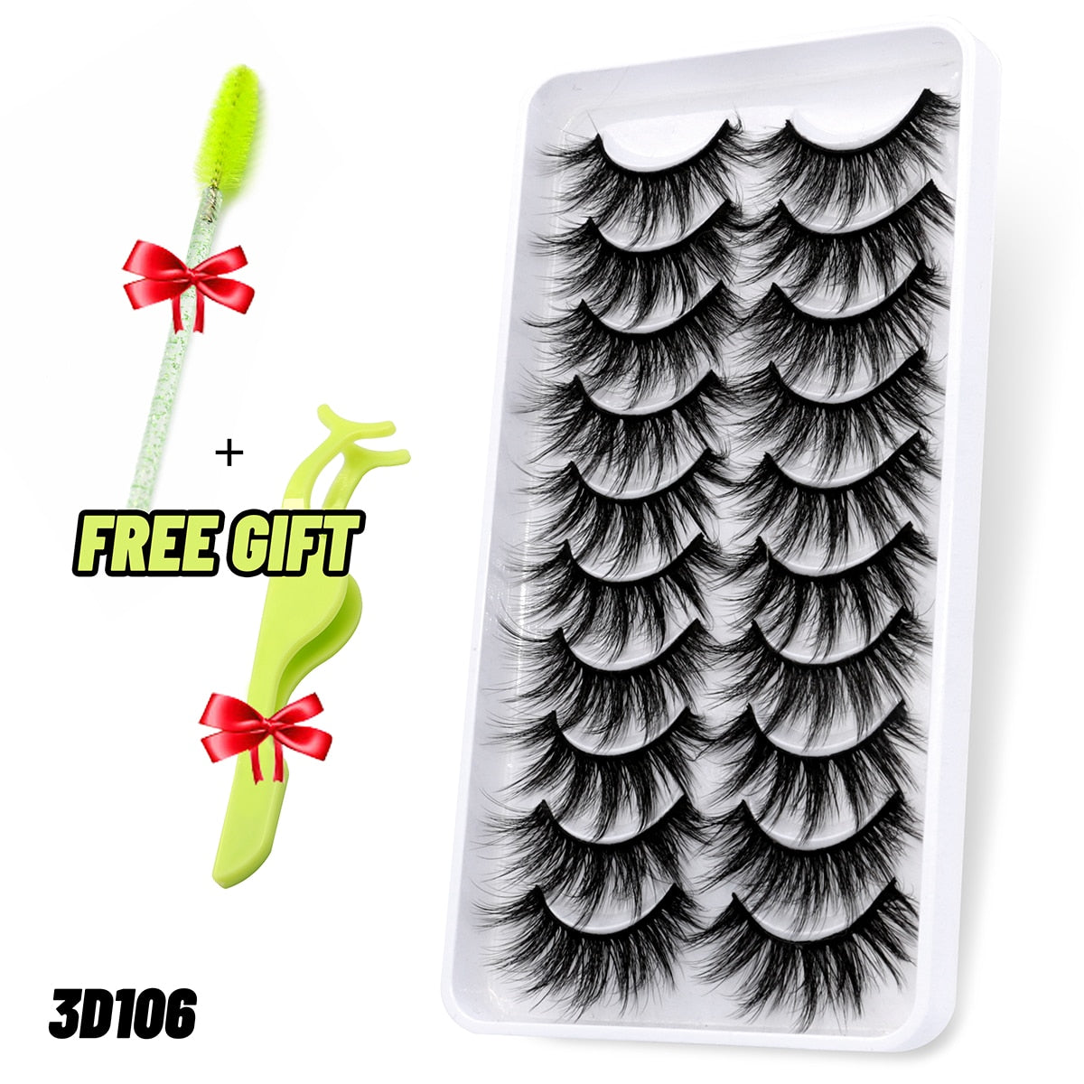 5-20 Pairs 3D Mink False Eyelashes Handmade Wispy Fluffy Long Lashes Natural