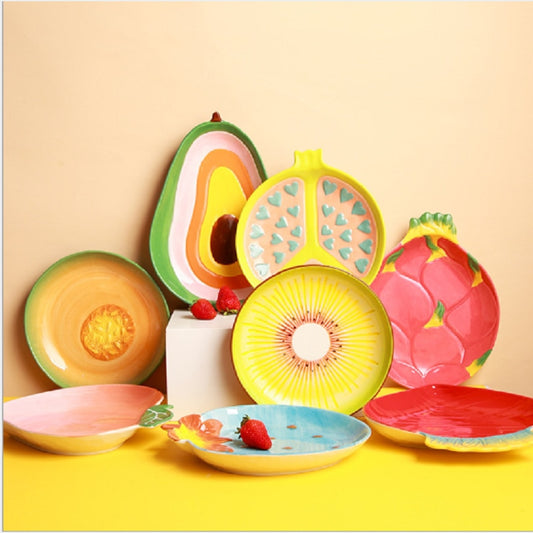 Fruit Shaped Ceramic Salad Plate Creative Cute Household Dishes Snack Dishes Withunfathomable Plate