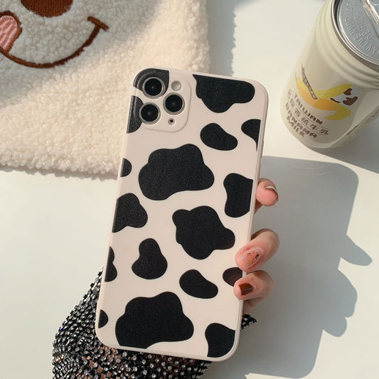 Retro cow print art japanese Phone Case for apple iPhone 13 12 11 Pro Max Xr Xs Max 7 8 Plus X 13mini case Cute soft cover