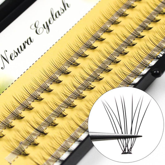 1box/60 Bundles 10D 0.1/0.07mm Thickness Individual Eyelash Extensions eyelashes Cluster Lashes Natural False Eyelashes