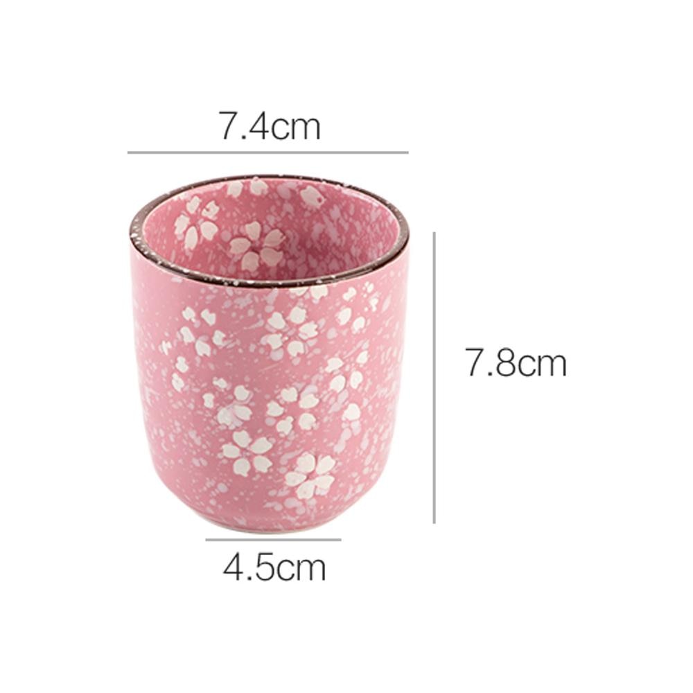 Sakura Pattern Ceramic Cup Tea Coffee Cup Mug Wine Tumblers Water Cups Juice Milk Cups Cafe Drinkware Japanese Style