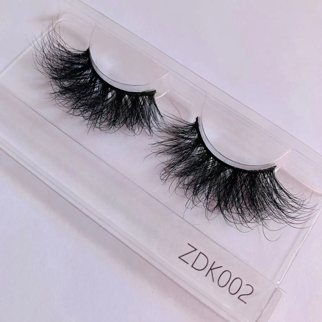 22mm 25mm Super Fluffy Dramatic Real Mink Lashes Wild Curly Eyelash