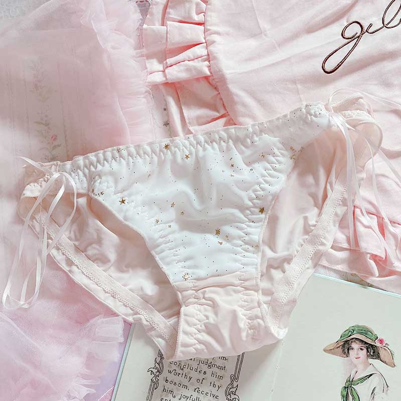 Japanese-Style Soft Girl Thin Transparent Pink Lolita Loli Lace Cute Sexy Underwear