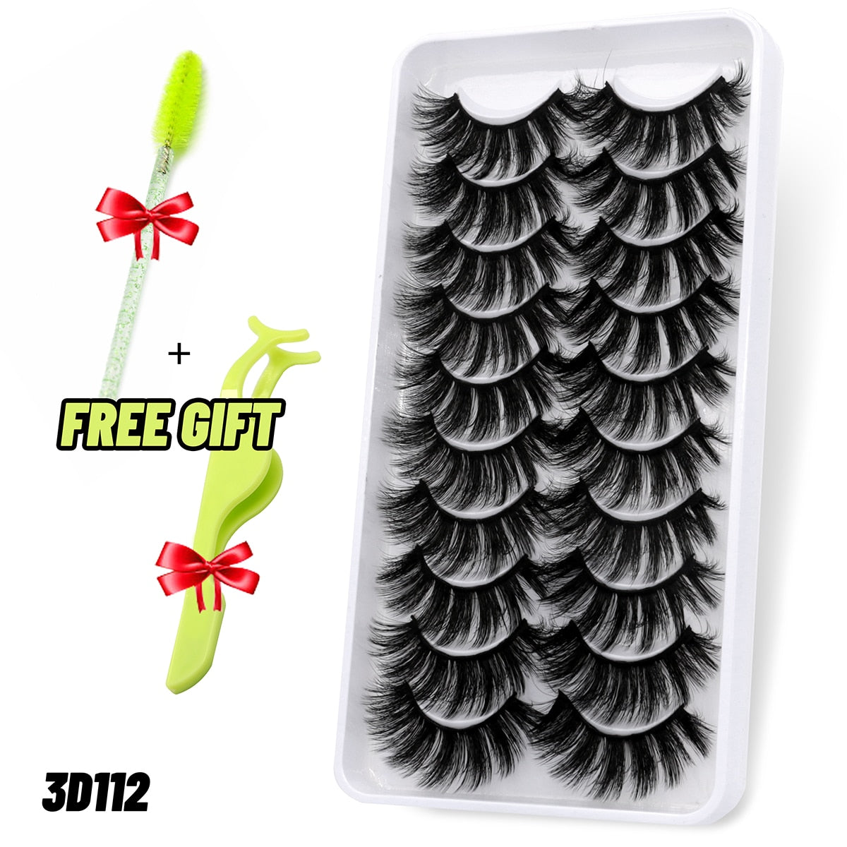 5/10 Pairs 3D Faux Mink Lashes Fluffy Soft Wispy Volume Natural long False Eyelashes Eye Lashes Reusable Eyelashs