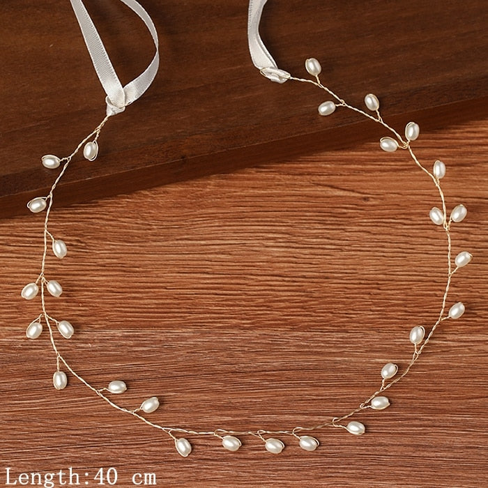 Women Headbands Hair Jewelry Wedding Hair Accessories For Women Rhinestone Pearl Headband Bride Tiara Hairbands Accessories