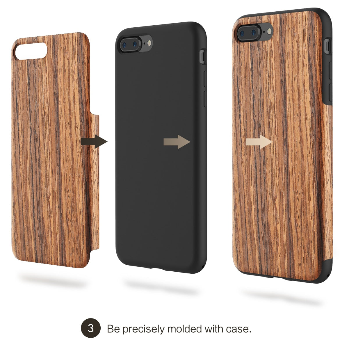 Wood Phone Case for iPhone 7 8 Plus SE 2 Hybrid Soft TPU Silicone Back Cover Case for iPhone X XS MAX XR