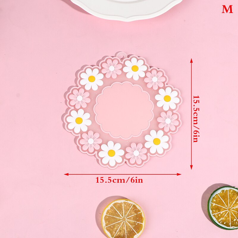 1Pc Japanese Cherry Insulated Table Mat Milk Cup Non Slip Coaster Non Slip Coaster Kitchen Family Office Accessories