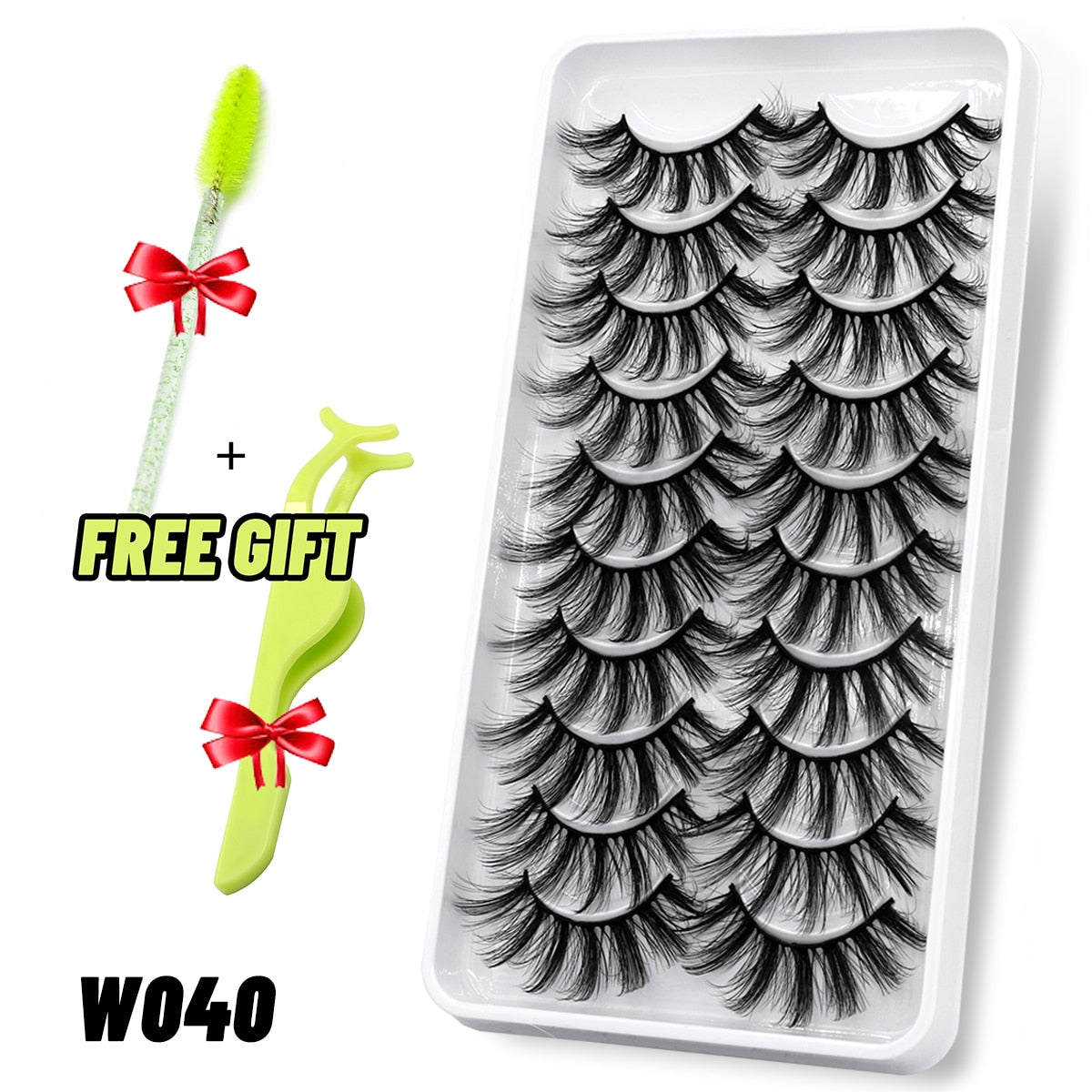 5/10 Pairs 3D Faux Mink Lashes Fluffy Soft Wispy Volume Natural long False Eyelashes Eye Lashes Reusable Eyelashs