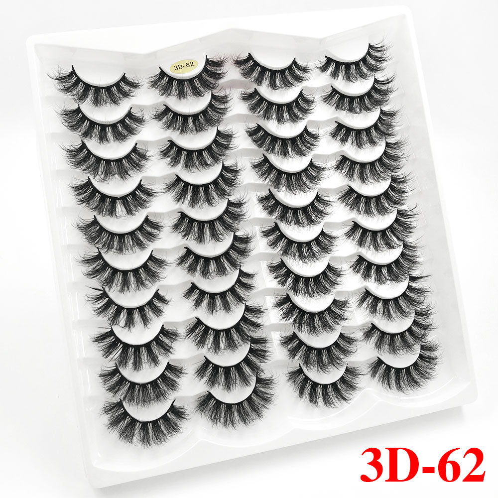 5/20Pairs Fake Lashes 3D Faux Mink Lashes Fluffy Soft Wispy Volume Natural long 8-25mm False Eyelashes Reusable Eyelashs