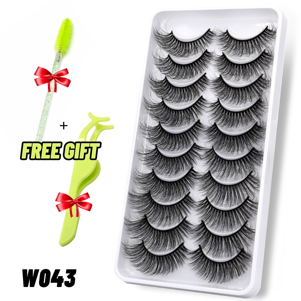 5-20 Pairs 3D Mink False Eyelashes Handmade Wispy Fluffy Long Lashes Natural