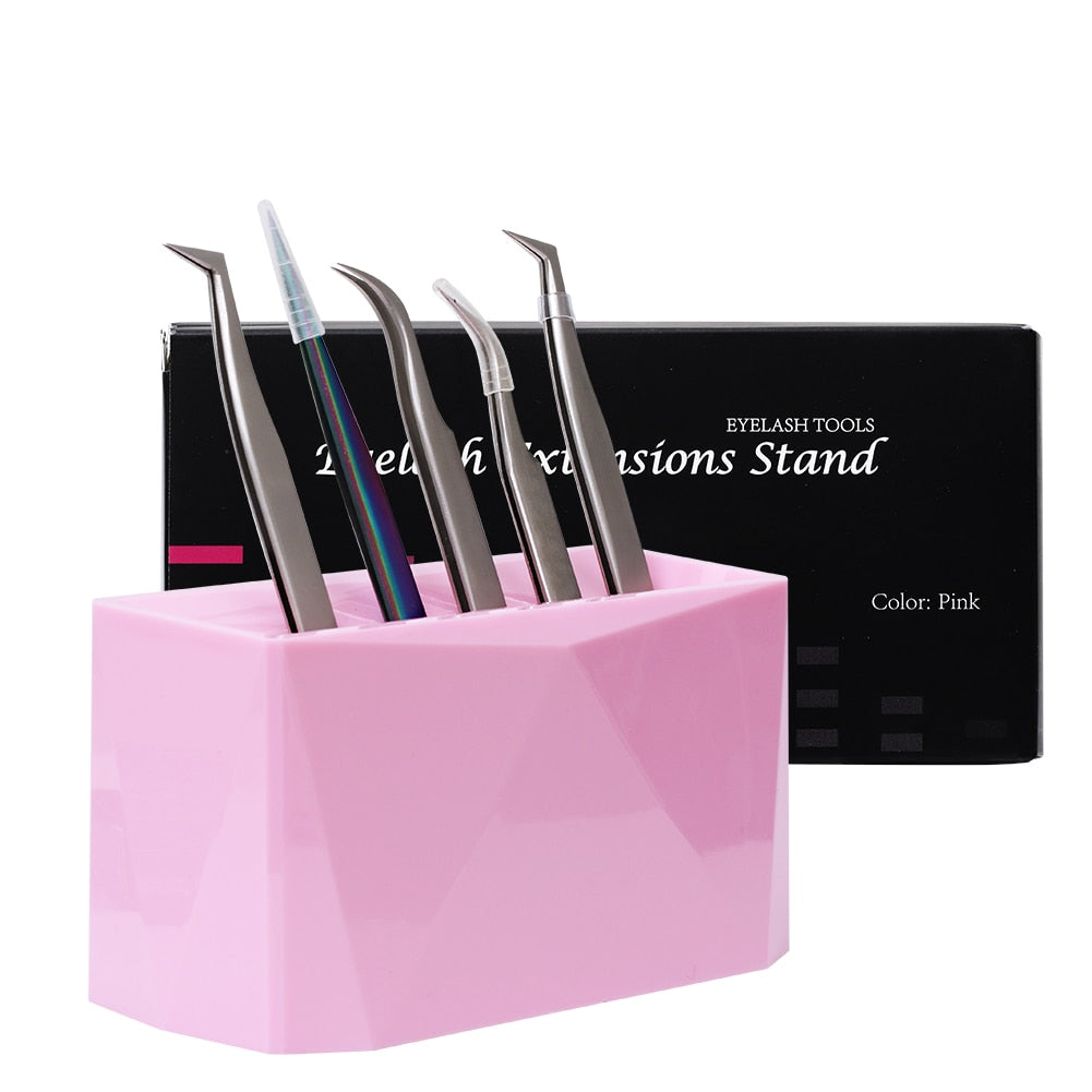 Eyelash Tweezers Storage Rack 6/8 Holes Acrylic Tools Organizer Holder Stand Beauty Tools Shelf