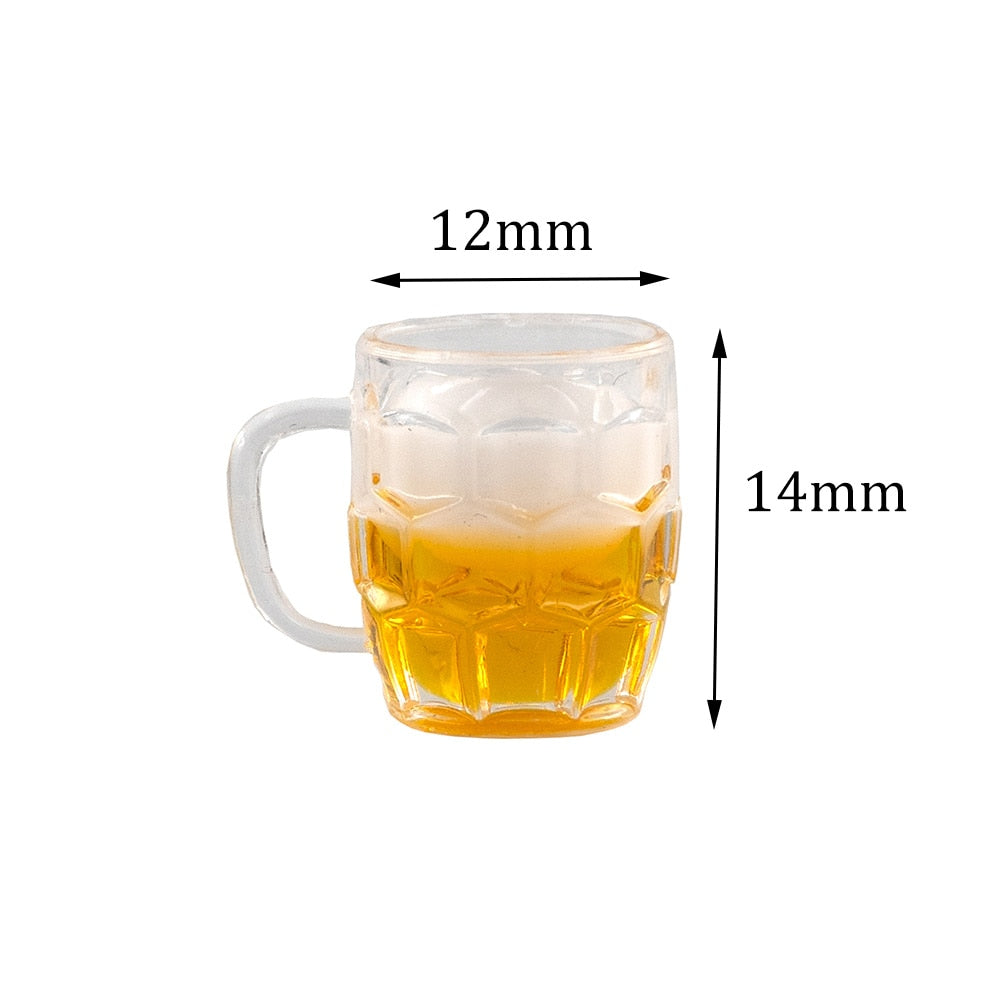 1/12 Dollhouse Miniature Beer Mug Mini Lemon Cup Drinks Toy for ob11 Blythe Decoration Doll House accessories