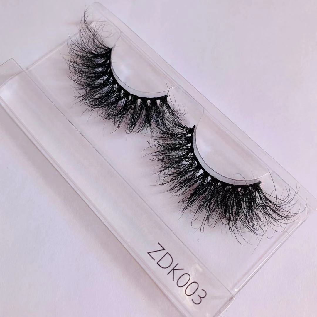 22mm 25mm Super Fluffy Dramatic Real Mink Lashes Wild Curly Eyelash