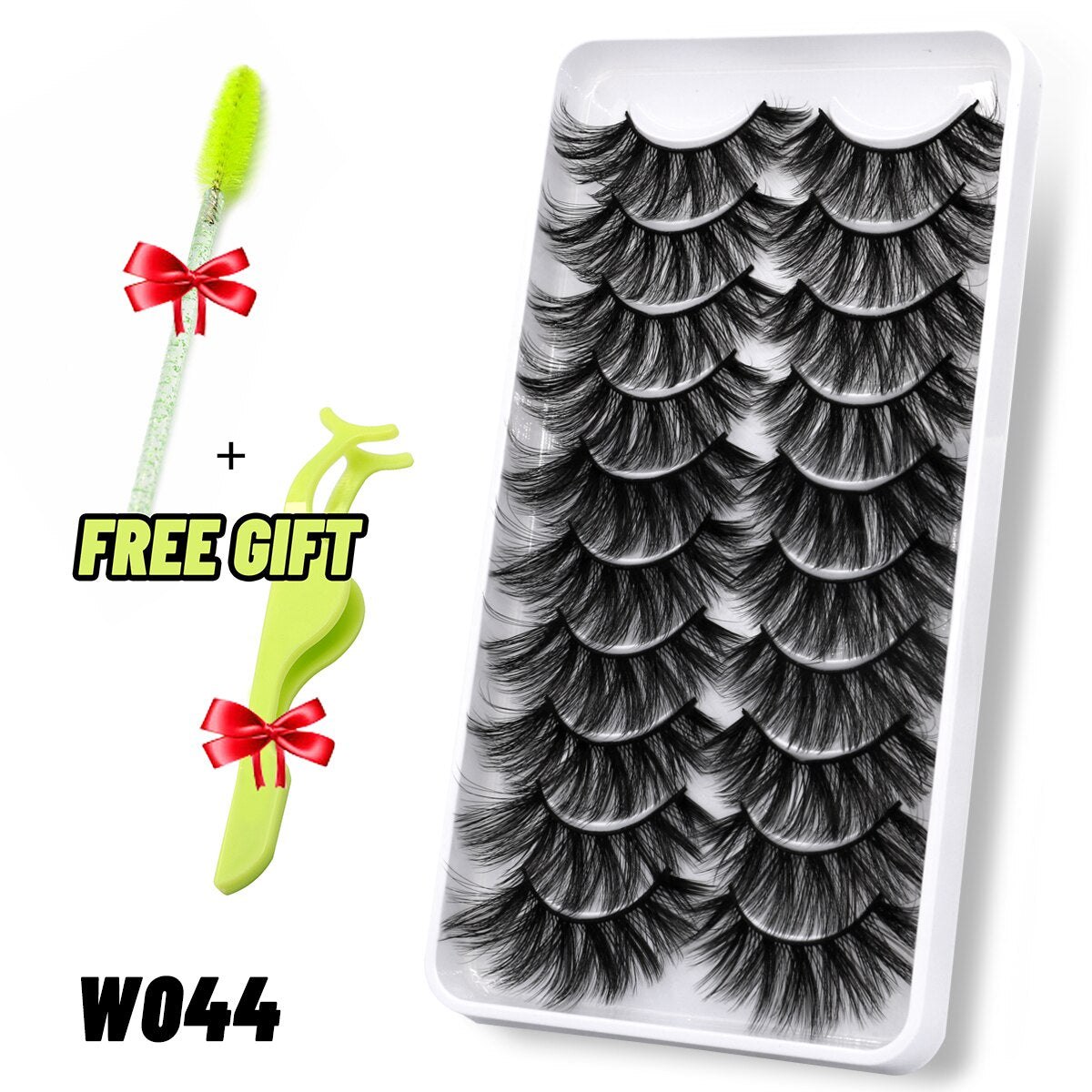 5-20 Pairs 3D Mink False Eyelashes Handmade Wispy Fluffy Long Lashes Natural