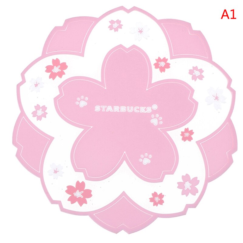 1Pc Japanese Cherry Insulated Table Mat Milk Cup Non Slip Coaster Non Slip Coaster Kitchen Family Office Accessories