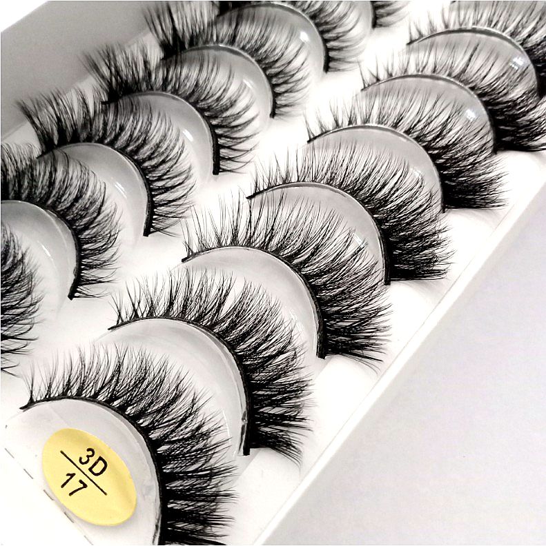 2/5/10 Pairs Natural False Eyelashes Fake Lashes Long 3D Mink Extension