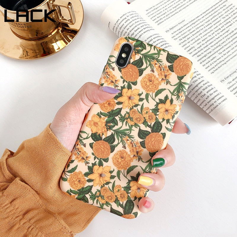 Colorful Flower floral Leaf Phone Case For iphone 13 12Pro 8 Plus 7 X XR Case For iphone 11 Pro Max soft Back Cover