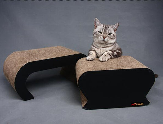 2 in1 Square Cat Scratcher Fat Cat Bed Cardboard Scratching Pad