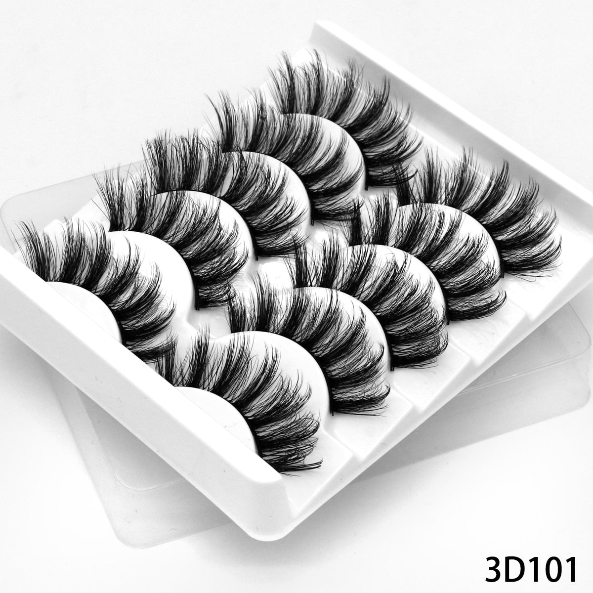 5/10 Pairs 3D Faux Mink Lashes Fluffy Soft Wispy Volume Natural long False Eyelashes Eye Lashes Reusable Eyelashs