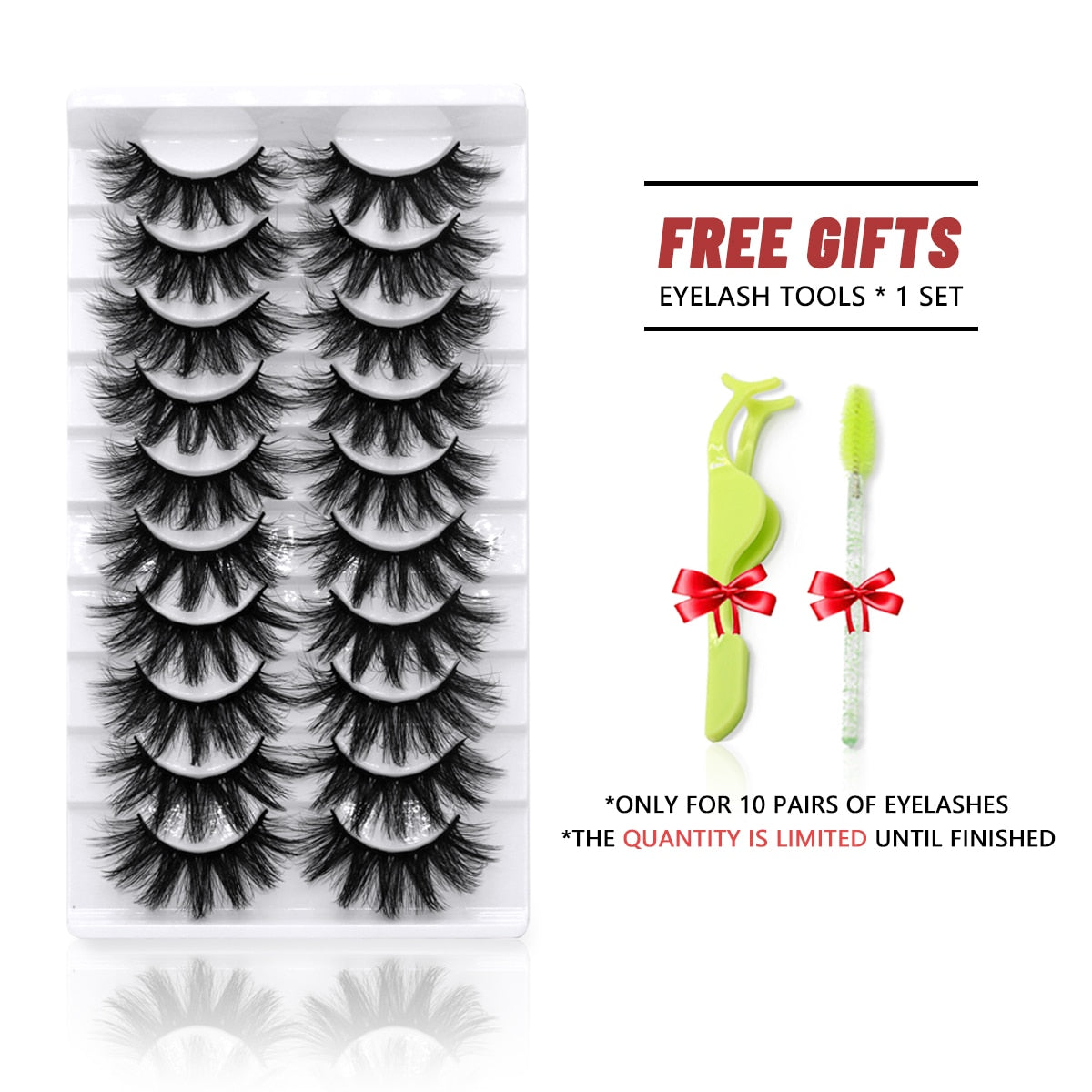 5/10 Pairs 3D Faux Mink Lashes Fluffy Soft Wispy Volume Natural long False Eyelashes Eye Lashes Reusable Eyelashs