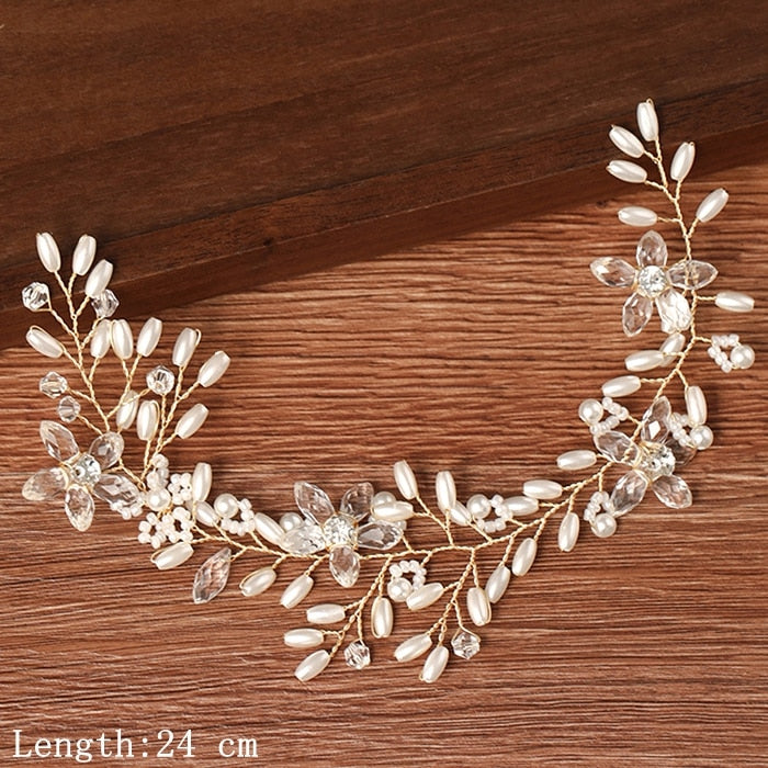 Women Headbands Hair Jewelry Wedding Hair Accessories For Women Rhinestone Pearl Headband Bride Tiara Hairbands Accessories