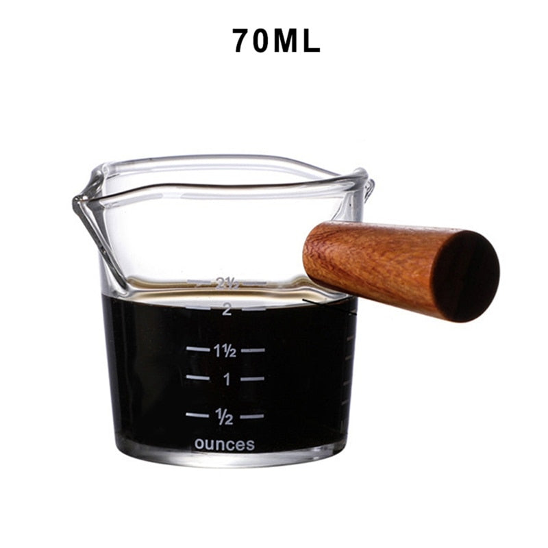 6 Styles Heat-resisting Glass Espresso Measuring Cup Double/Single Mouth Glass Milk Jug With Handle Glass Scale Measure Mugs