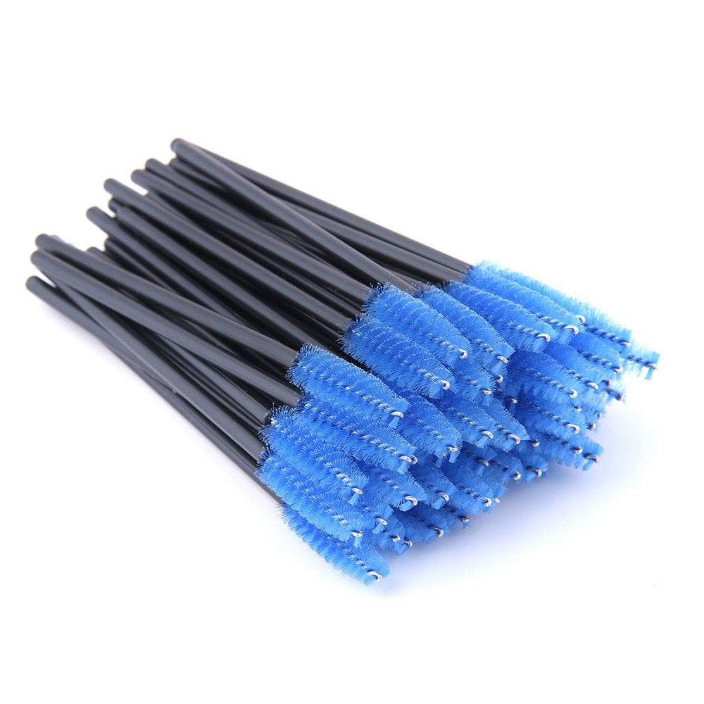 Disposable 5/50Pcs Crystal Eyelash Makeup Brush Diamond Handle Mascara Wands Makeup tool