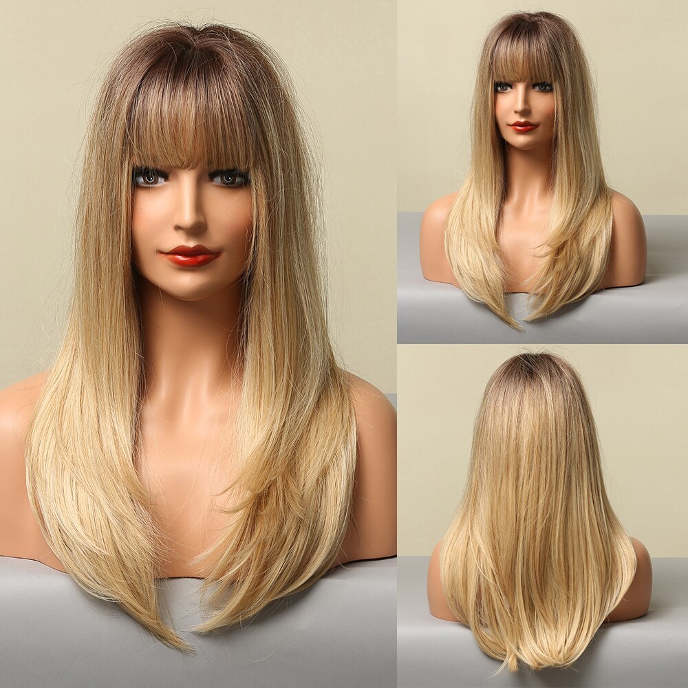 Black Bob Hair Wigs Medium Straight Synthetic Wig with Bangs Cosplay Wig Heat Resistant