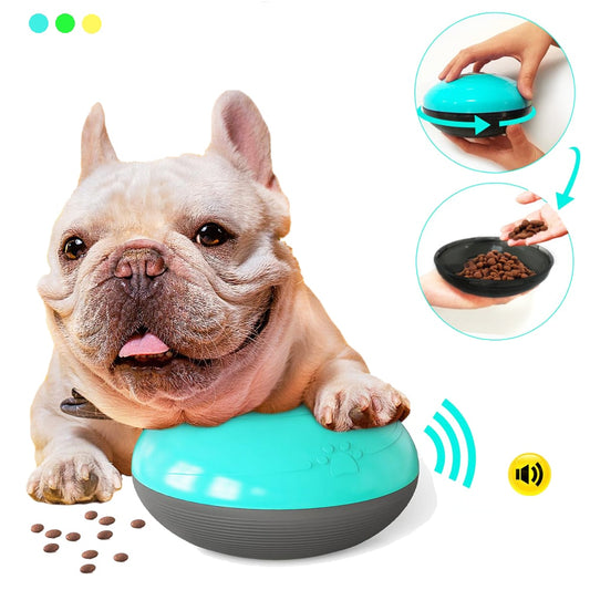 Pet Dog Squeaky Feeding Toy Soft Cute Pet Ball Toy Squeak Interactive Dog Chew Toy Slow Feed Ball for Small Medium Large Dog