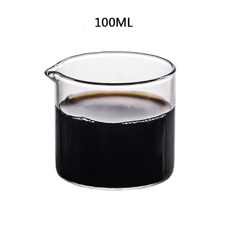 6 Styles Heat-resisting Glass Espresso Measuring Cup Double/Single Mouth Glass Milk Jug With Handle Glass Scale Measure Mugs