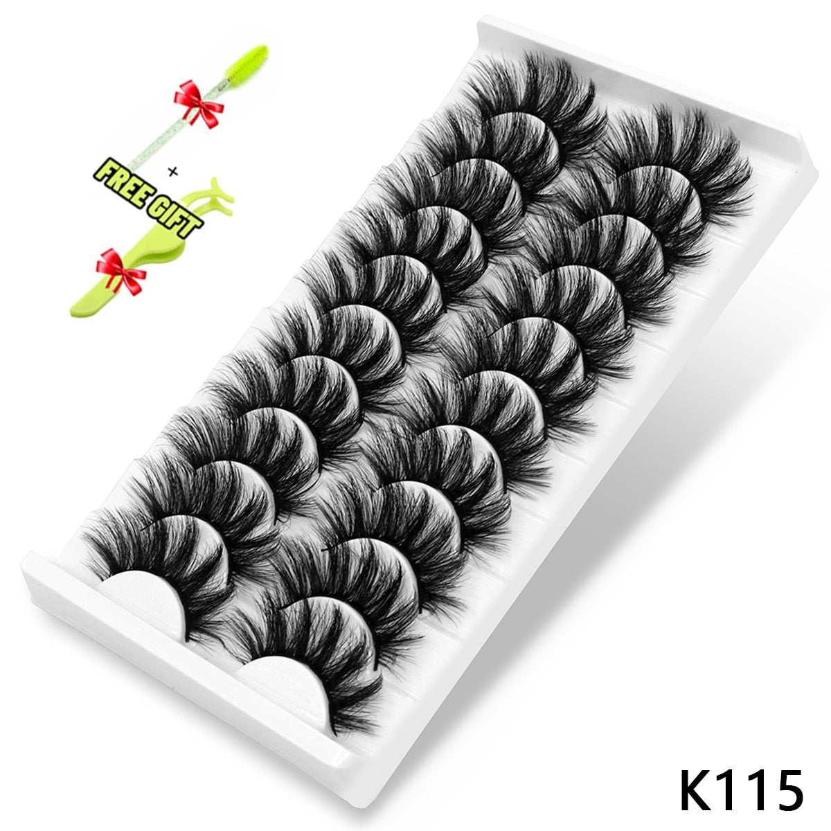 5/10 Pairs 3D Faux Mink Lashes Fluffy Soft Wispy Volume Natural long False Eyelashes Eye Lashes Reusable Eyelashs