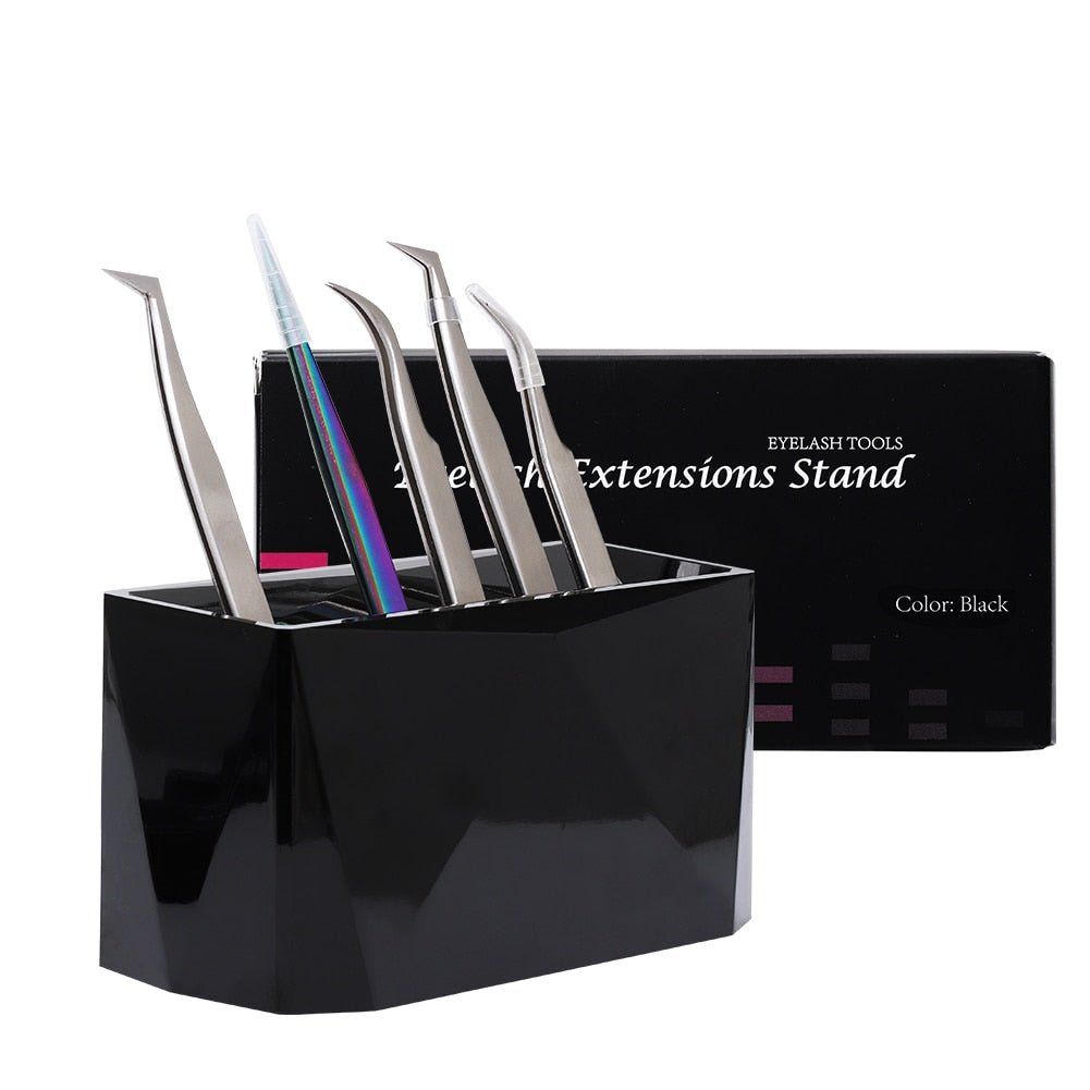 Eyelash Tweezers Storage Rack 6/8 Holes Acrylic Tools Organizer Holder Stand Beauty Tools Shelf