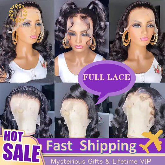 360 Full Lace Wig Human Hair Pre Plucked 360 Lace Frontal Wig Body Wave Lace Front Human Hair Wigs Full Lace Wig Glueless