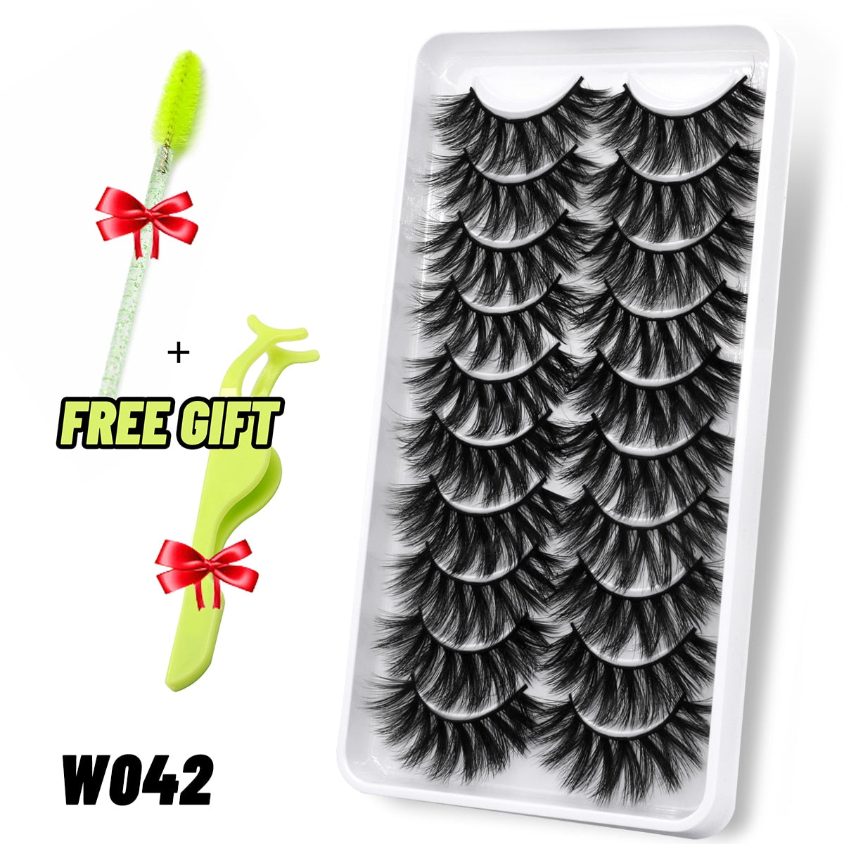 5-20 Pairs 3D Mink False Eyelashes Handmade Wispy Fluffy Long Lashes Natural