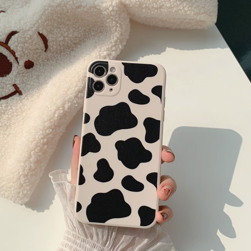 Retro cow print art japanese Phone Case for apple iPhone 13 12 11 Pro Max Xr Xs Max 7 8 Plus X 13mini case Cute soft cover