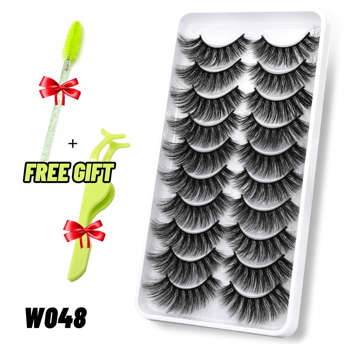 5-20 Pairs 3D Mink False Eyelashes Handmade Wispy Fluffy Long Lashes Natural