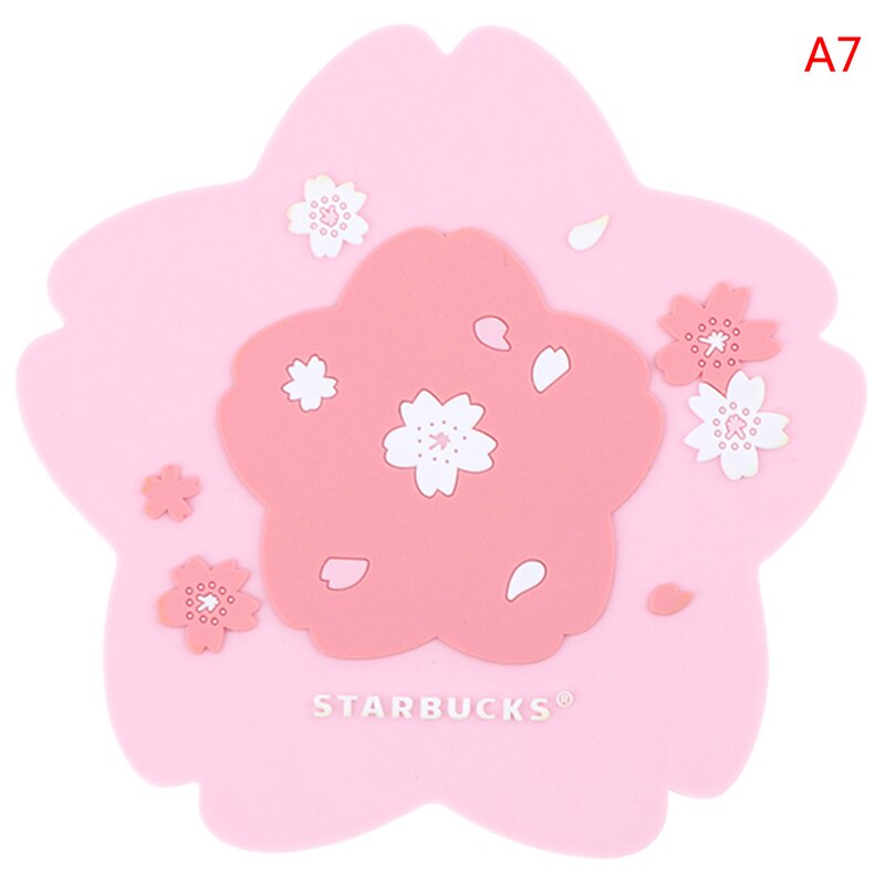 1Pc Japanese Cherry Insulated Table Mat Milk Cup Non Slip Coaster Non Slip Coaster Kitchen Family Office Accessories