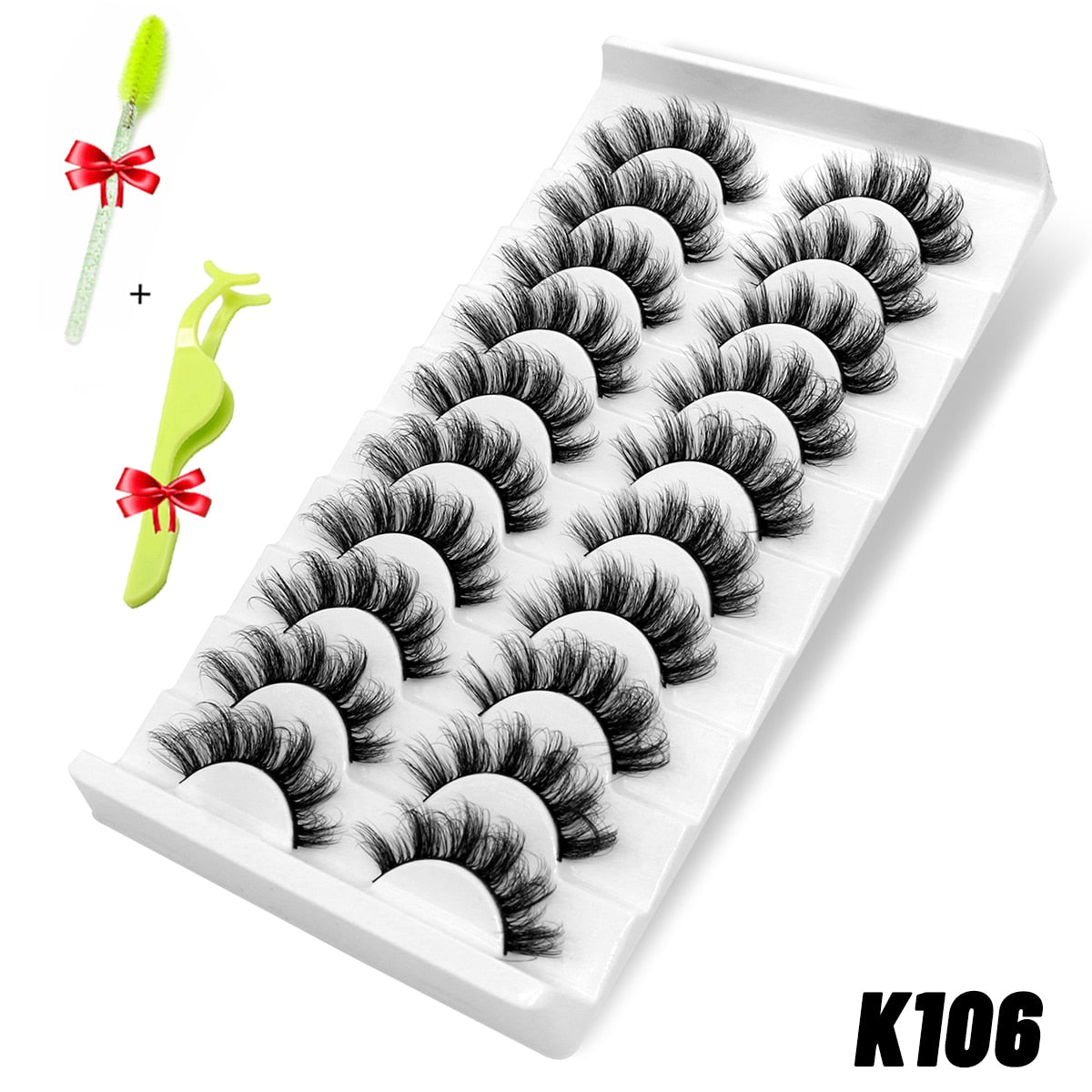 5-20 Pairs 3D Mink False Eyelashes Handmade Wispy Fluffy Long Lashes Natural