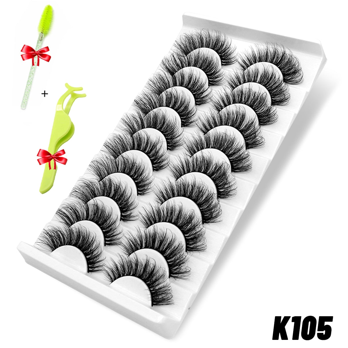 5-20 Pairs 3D Mink False Eyelashes Handmade Wispy Fluffy Long Lashes Natural