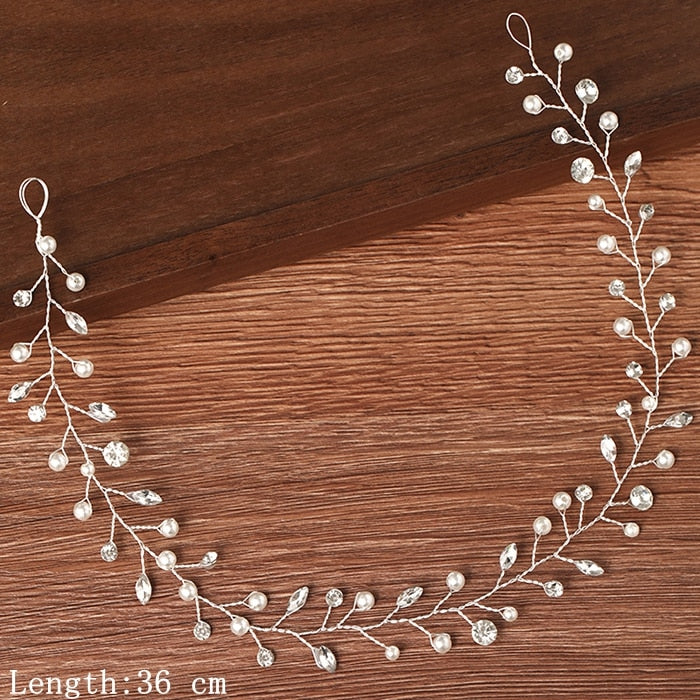 Women Headbands Hair Jewelry Wedding Hair Accessories For Women Rhinestone Pearl Headband Bride Tiara Hairbands Accessories