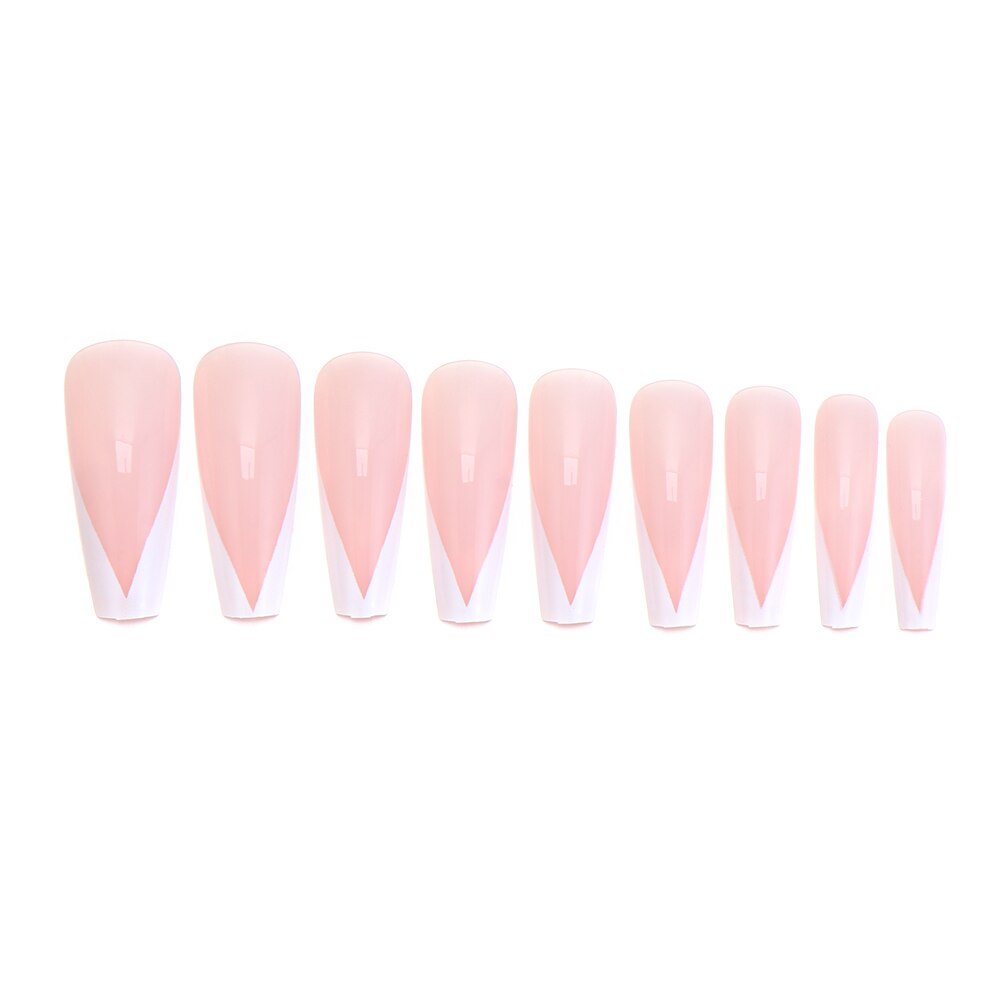 Fake nails with designs coffin artificial nails tips overhead with glue press on nail false nails set nail