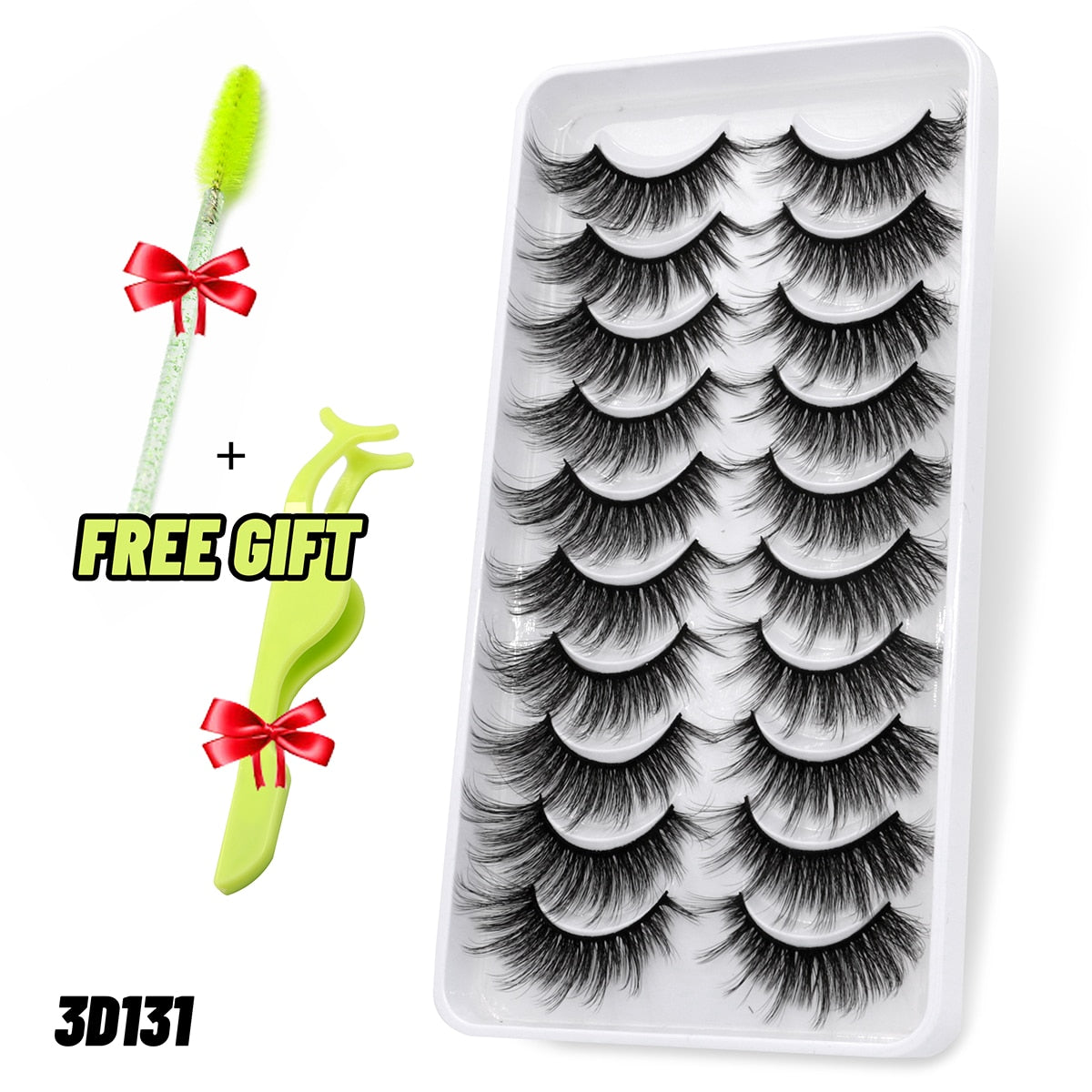 5-20 Pairs 3D Mink False Eyelashes Handmade Wispy Fluffy Long Lashes Natural