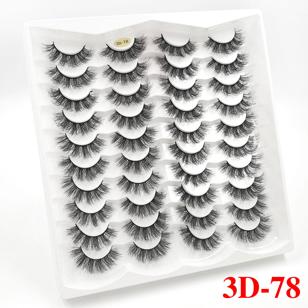 5/20Pairs Fake Lashes 3D Faux Mink Lashes Fluffy Soft Wispy Volume Natural long 8-25mm False Eyelashes Reusable Eyelashs